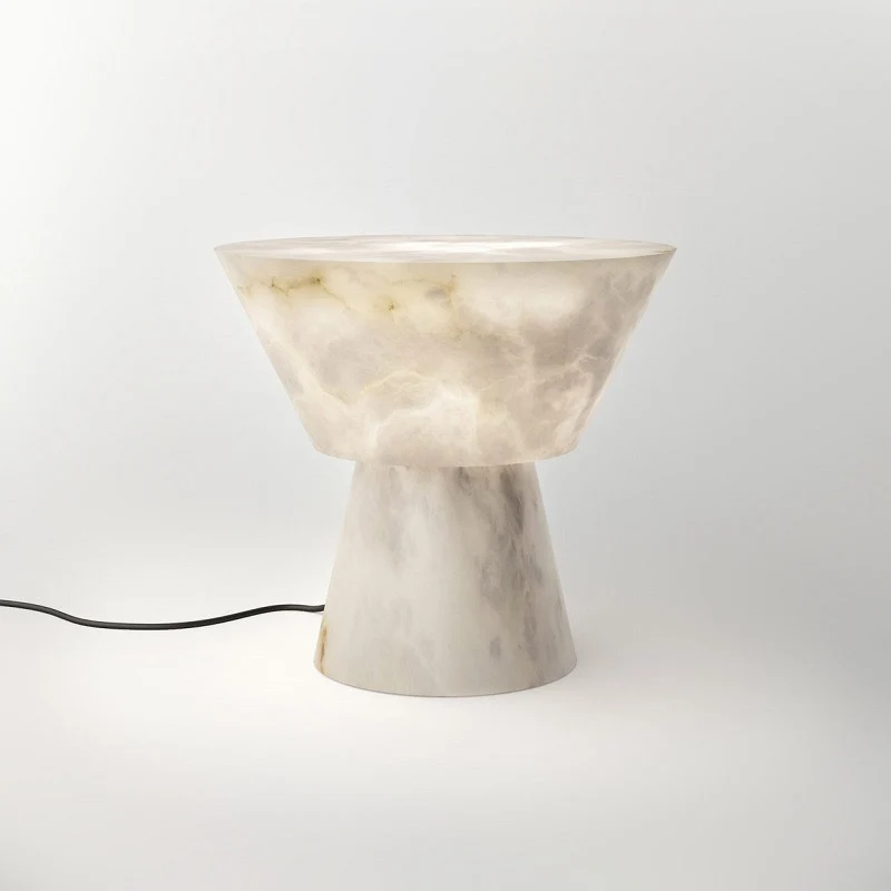 Skulpturale Marmor Akzent Tischlampe
