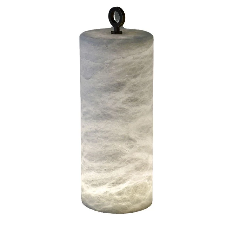 Skulpturale Alabaster Tischlampe