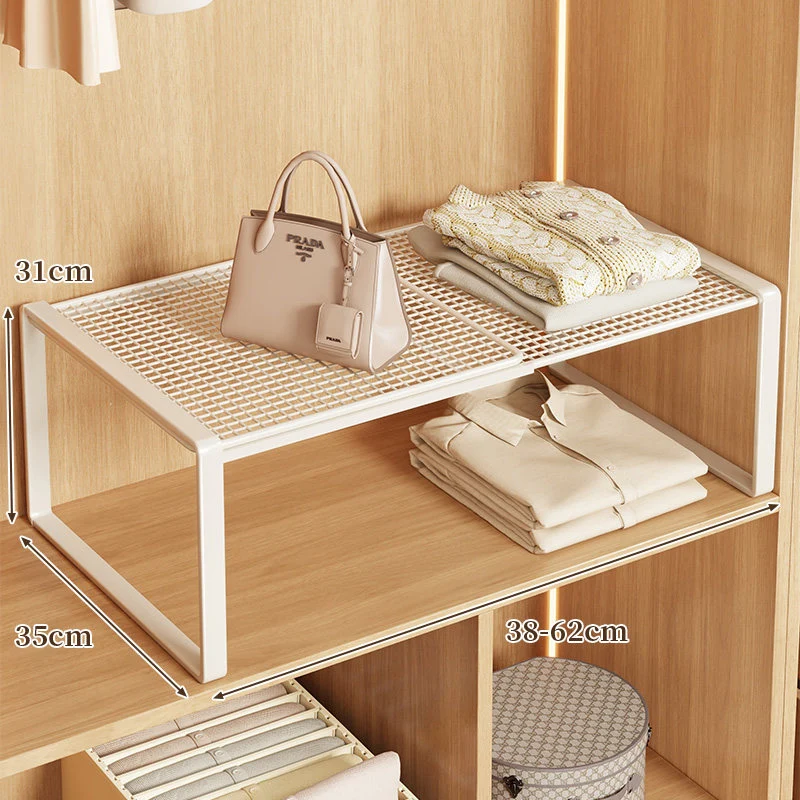Verstellbarer Metall Kleiderschrank Regal Hebeorganisator