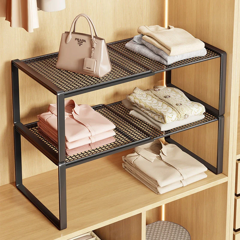 Verstellbarer Metall Kleiderschrank Regal Hebeorganisator