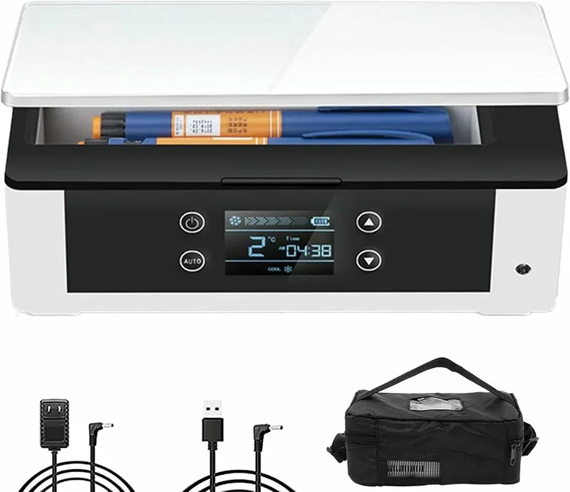 Elektrische Kühlbox, tragbar, Auto, Medikamenten- und Insulintransport, mobile Kühlbox, Insulin-Kühlschrank, Mini-Kühler, große Kapazität, Reisen