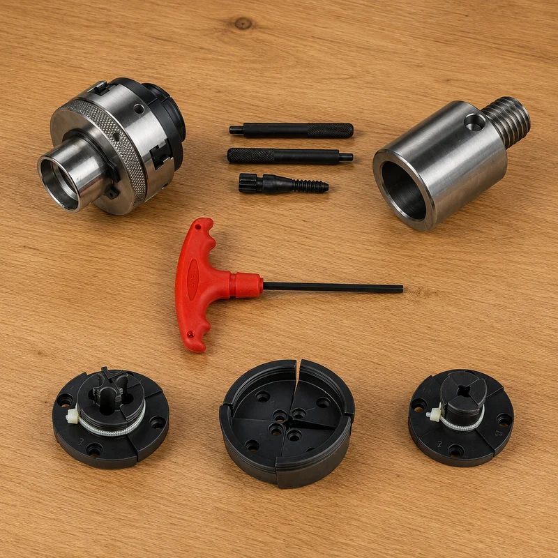 Mini 4 Backenfutter Set selbstzentrierend 0-69mm M33 Adapter Drechseln