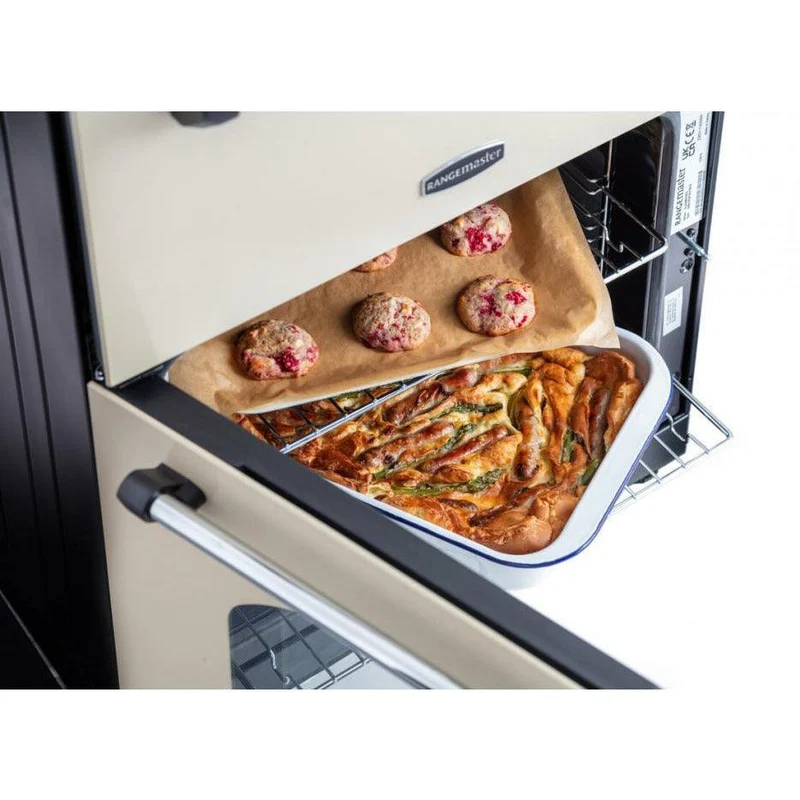 Rangemaster Classic 60CM freistehend Dual Fuel Herd - Cream & Chrome | CLA60DFFCR/C