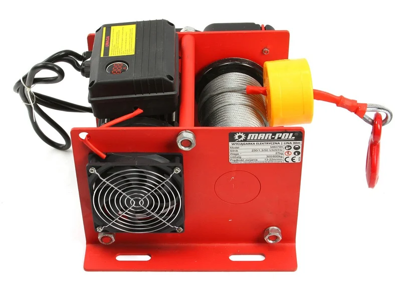 Elektrische Seilwinde 30m 300-600kg Hebezug Seilzug Winde Motor