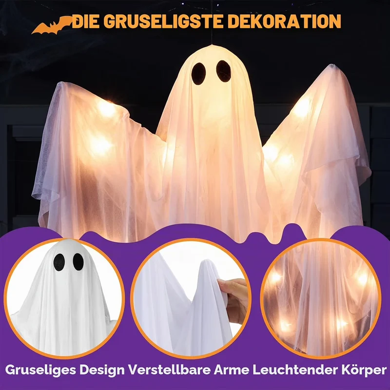 Halloween Hexenpfähle Dekoration Leuchtend Outdoor Deko