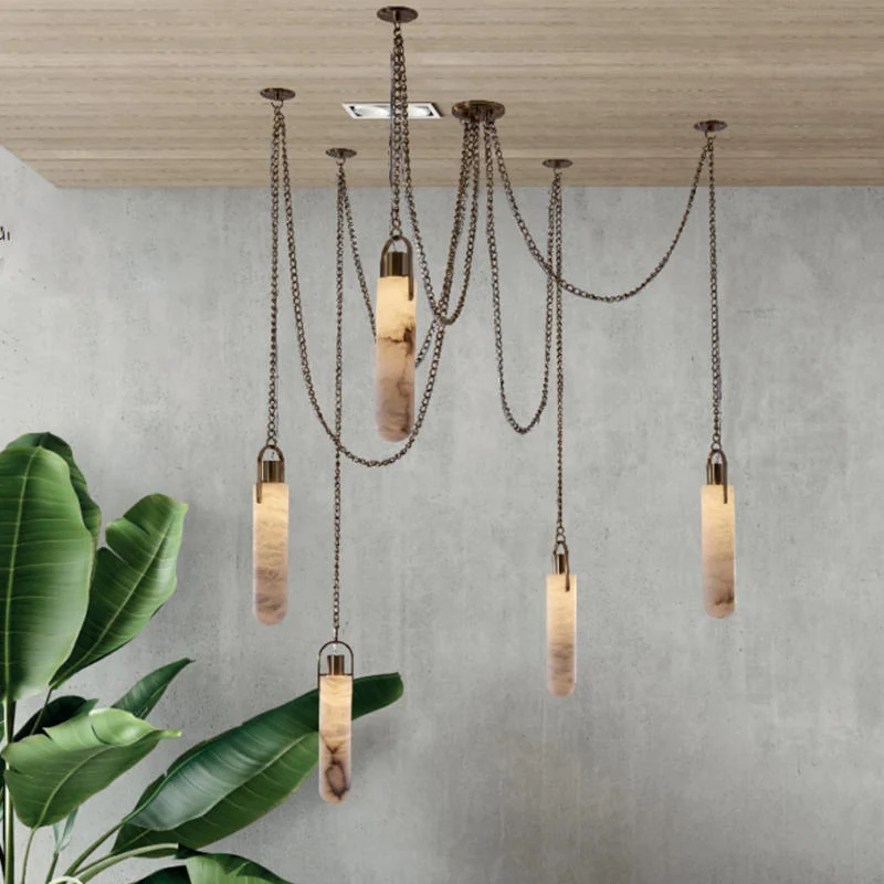 Moderne hängende Alabaster Pendelleuchte
