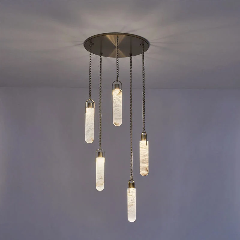 Moderne hängende Alabaster Pendelleuchte