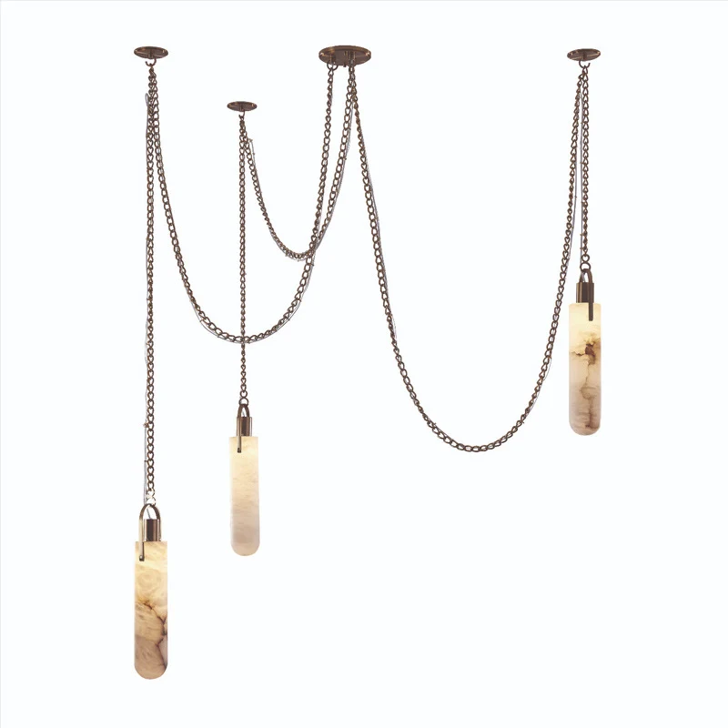 Moderne hängende Alabaster Pendelleuchte