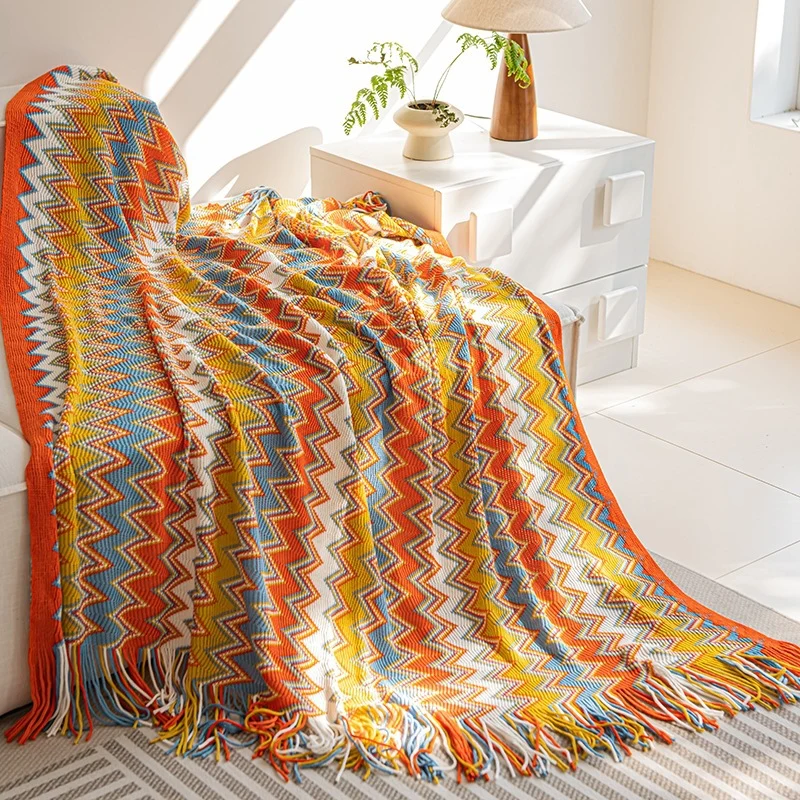 Stilvolles Zickzack-Muster-Wohndecke