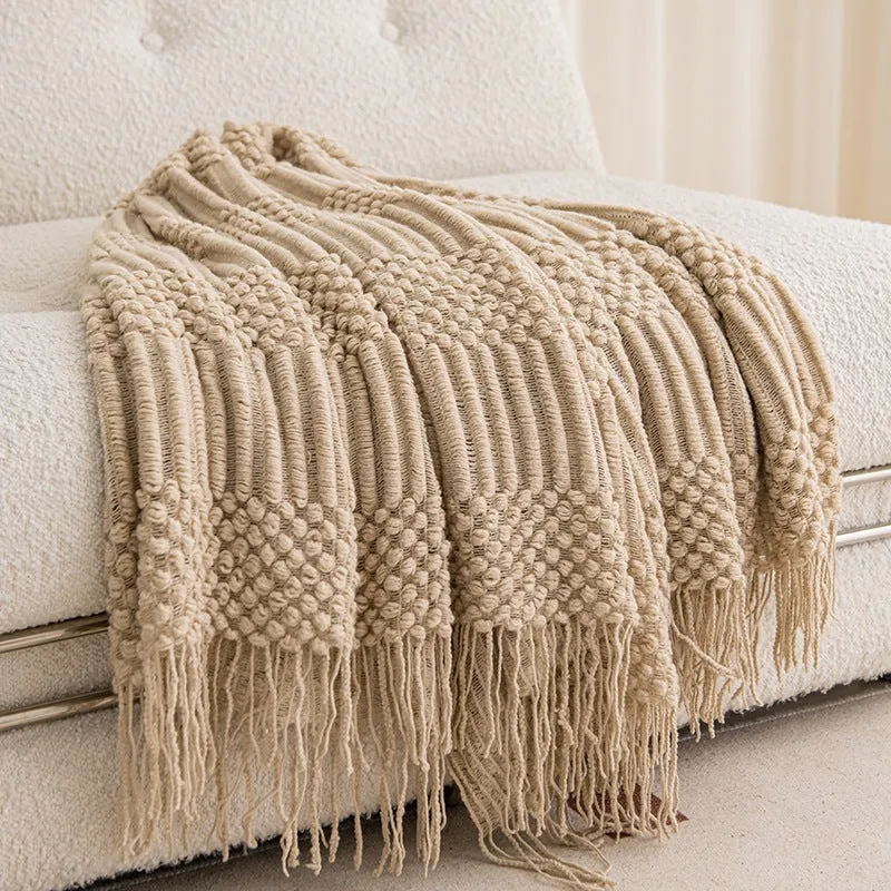 Gemütliche Strickdecke