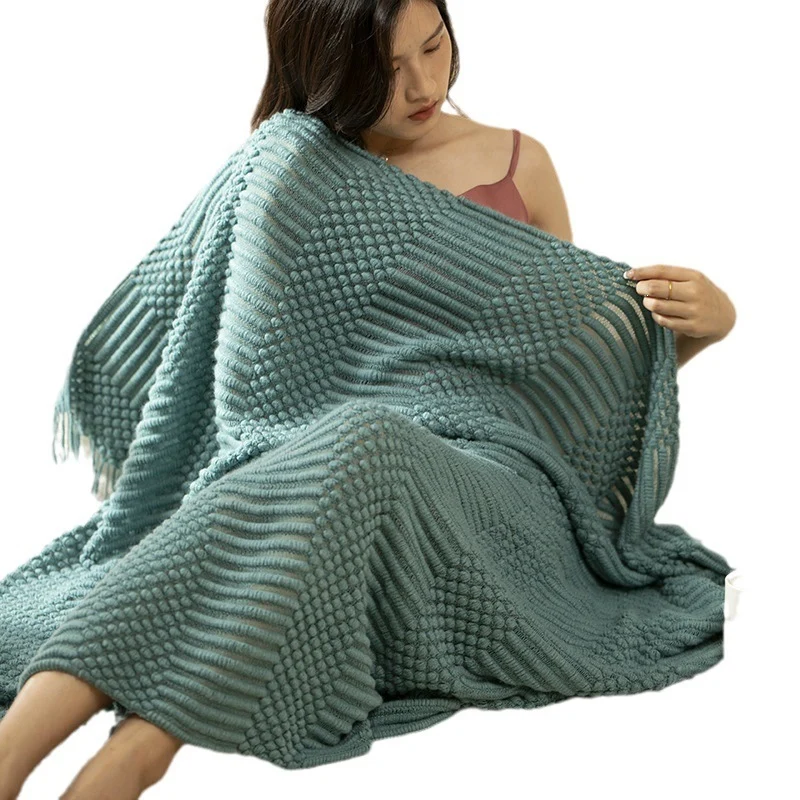 Gemütliche Strickdecke