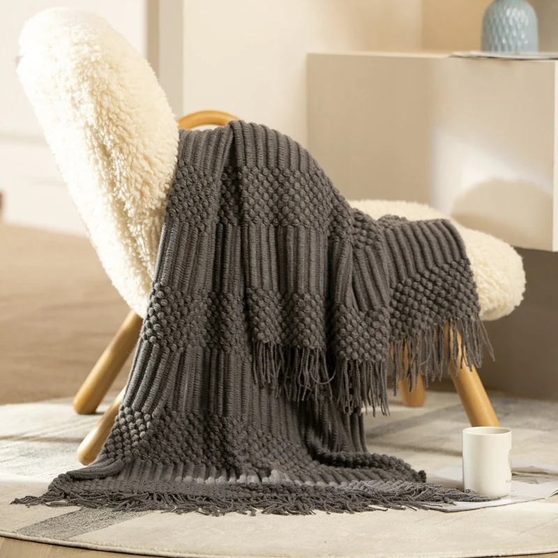Gemütliche Strickdecke