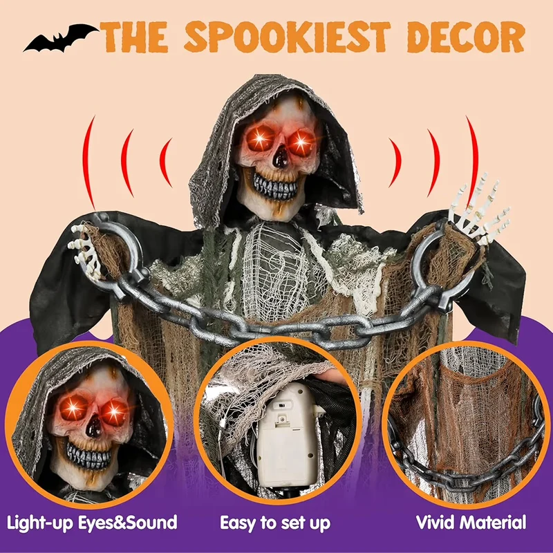 Halloween Animatronic Sensenmann Dekoration Outdoor Deko