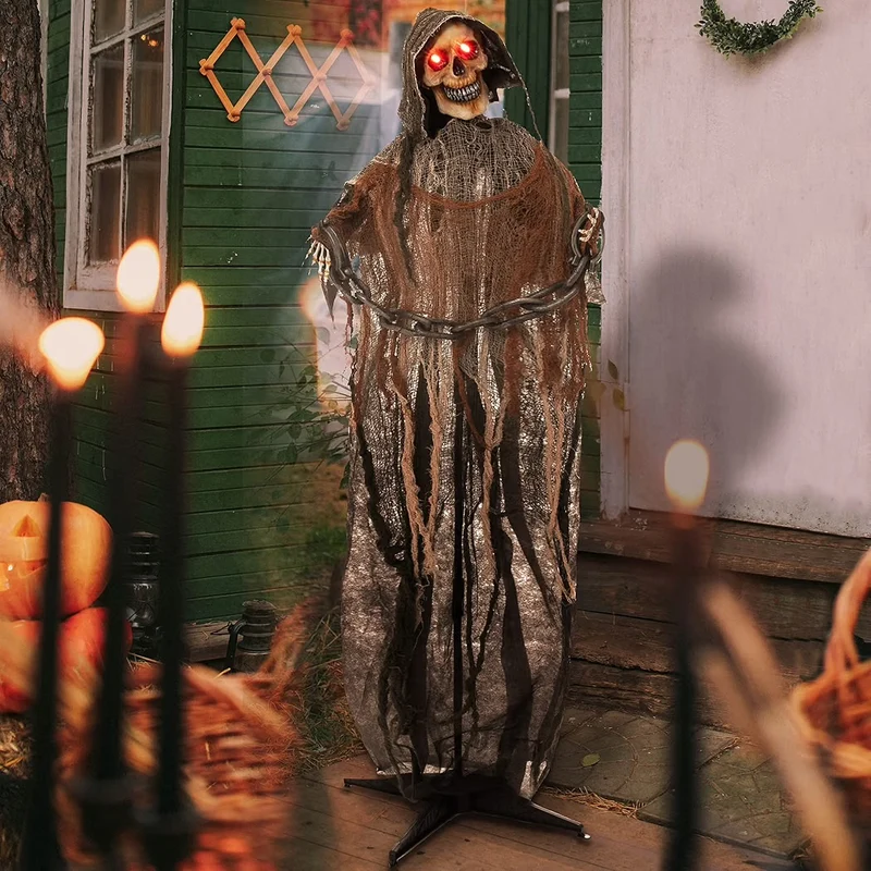 Halloween Animatronic Sensenmann Dekoration Outdoor Deko