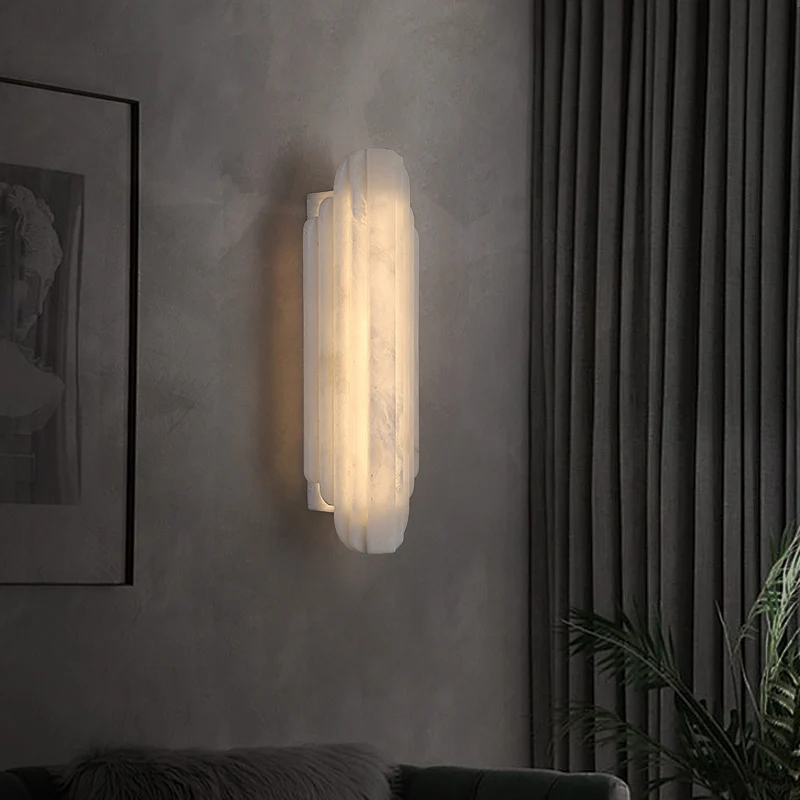 Elegante Steinwand-Lampe