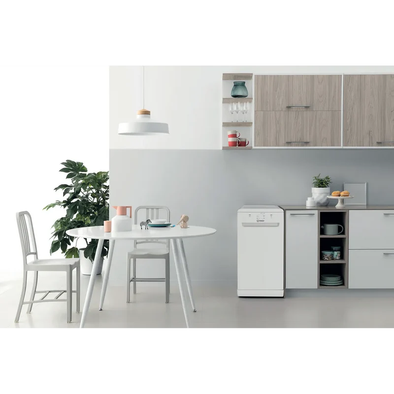 Indesit 45CM freistehend Slimline Geschirrspüler - Weiß | IN2FE10CS90WUK