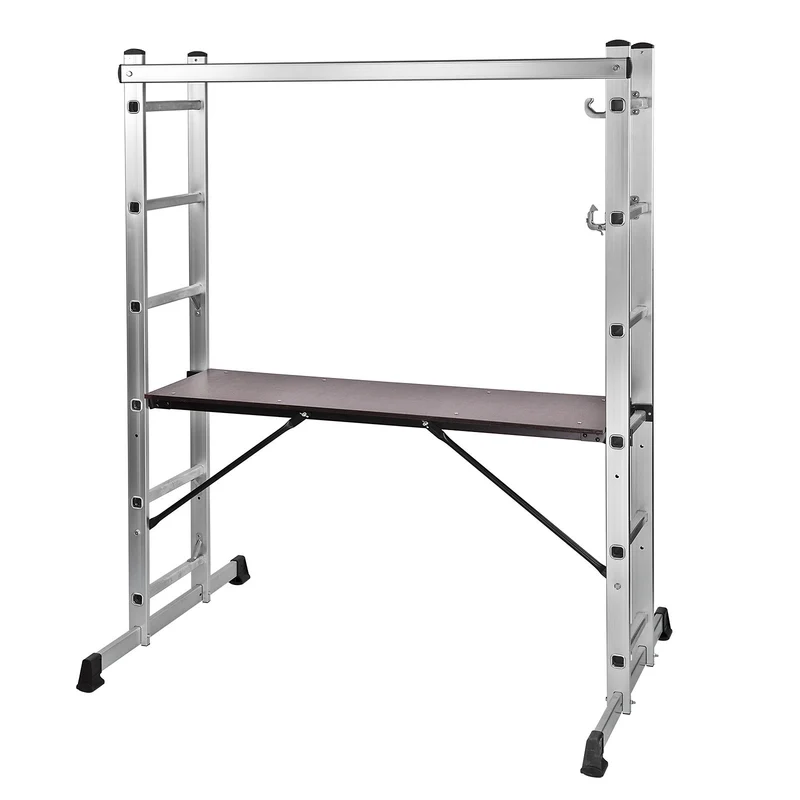 Aluminium Mehrzweckleiter Gerüst Arbeitsplattform 3in1 Bockleiter Anlegeleiter