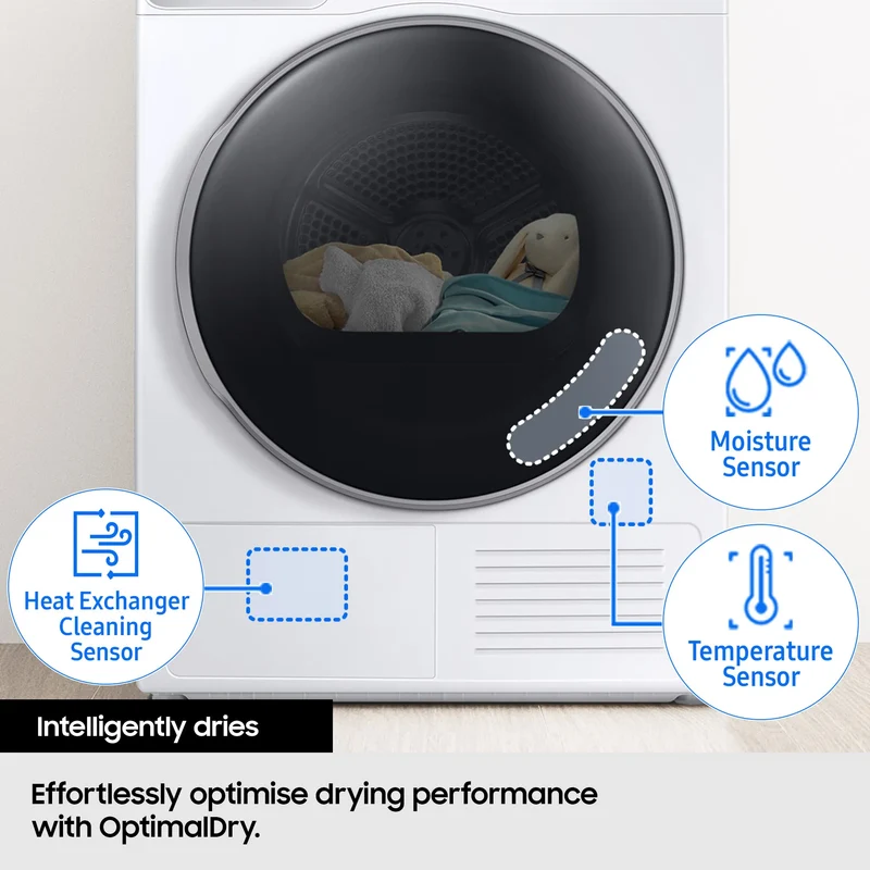 Samsung Series 5 9KG freistehend Heat Pump Wäschetrockner - Weiß | DV90DG52A0AEEU