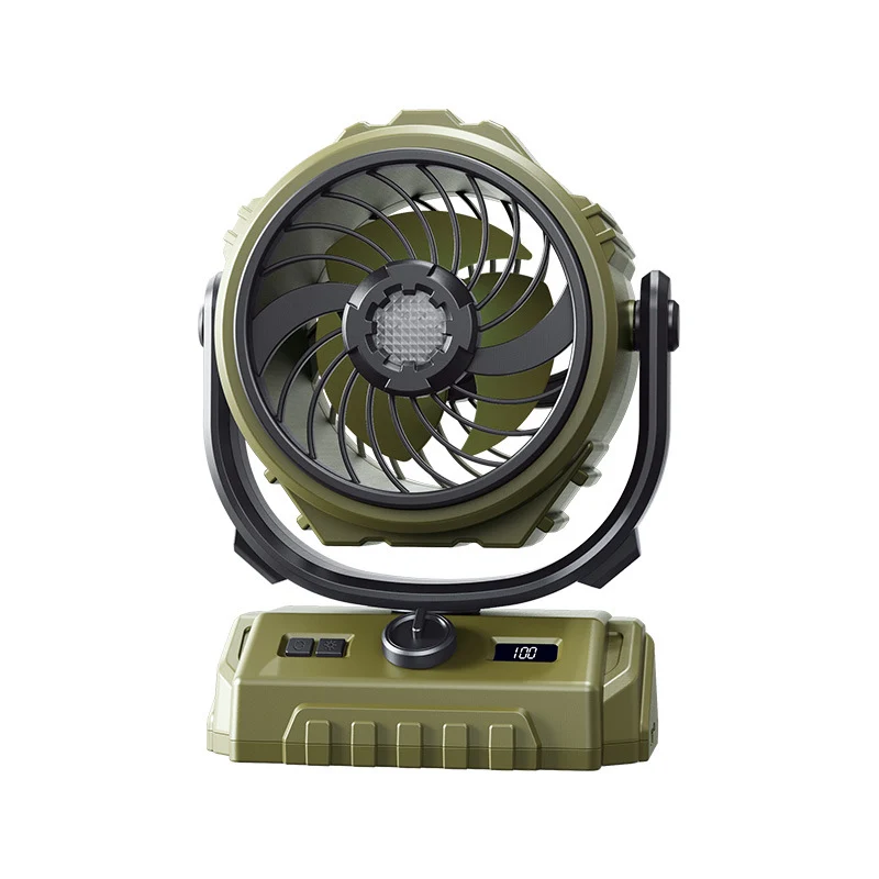 🌬️ 6-Zoll-Camping-Ventilator mit 100 Geschwindigkeitsstufen – oszillierend, mit LED-Beleuchtung, Digitalanzeige & großem Akku für Outdoor & Zuhause 🏕️