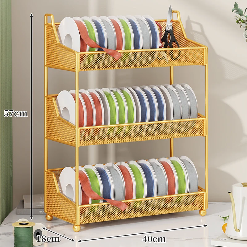 Bandrolle und Bastelbedarf Netz Organizer Regal
