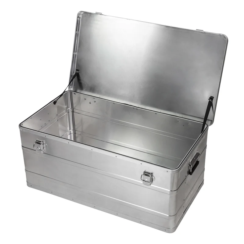 Aluboxen 3er Set 45 90 140 Liter Alukisten Transportboxen Stapelboxen