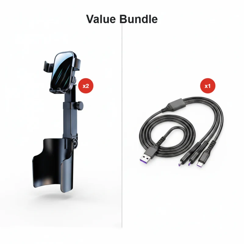 ⭐Neu eingetroffen 2026💥HEISSER VERKAUF🥳🧲Handyhalterung für Getränkehalter im Auto – 360° verstellbar, starker N52-Magnet, Einhandbedienung, passend für alle Handys, stabile Magnet- und Klemmhalterungen für sicheres Fahren