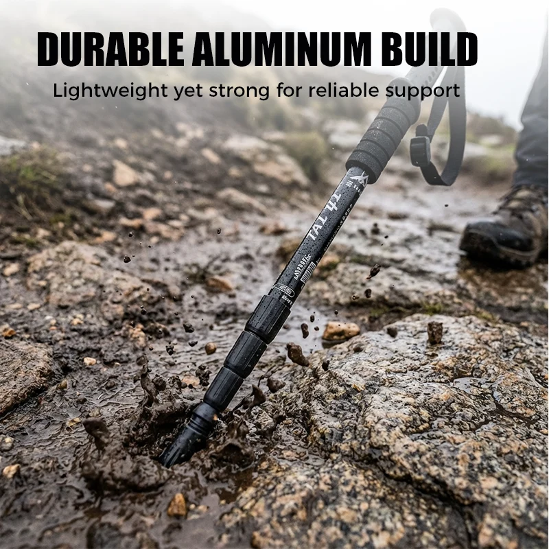 ⛰️ 50 % RABATT FÜR KURZE ZEIT! ✨ Verstellbarer Gehstock aus Aluminiumlegierung – Robust, stoßdämpfend, leicht 🌲