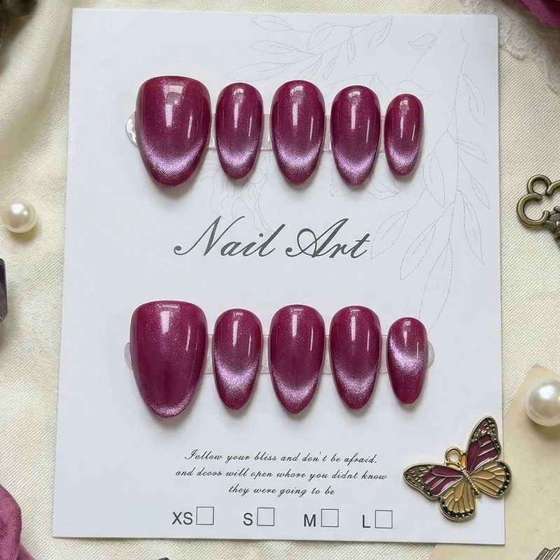 Premium Glänzendes Press-On Nagel Set