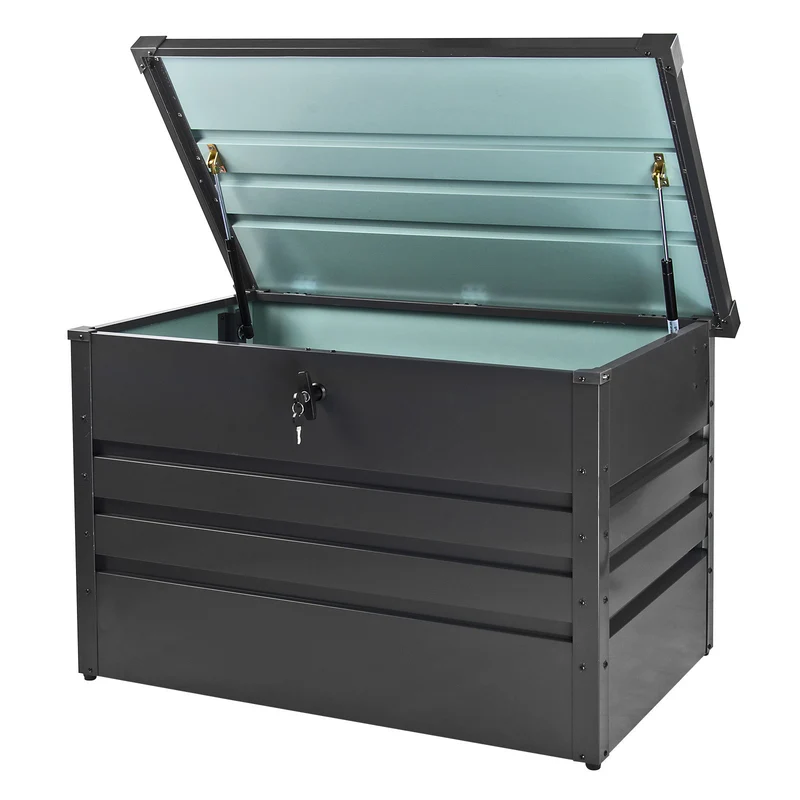 Gerätebox Aufbewahrungsbox Stahlblech 100x62x64 cm 270 L Anthrazit