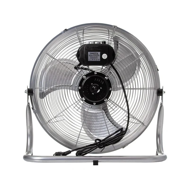 Bodenventilator 16 Zoll 40 cm Standluefter 90W Edelstahl 3 Stufen Silber