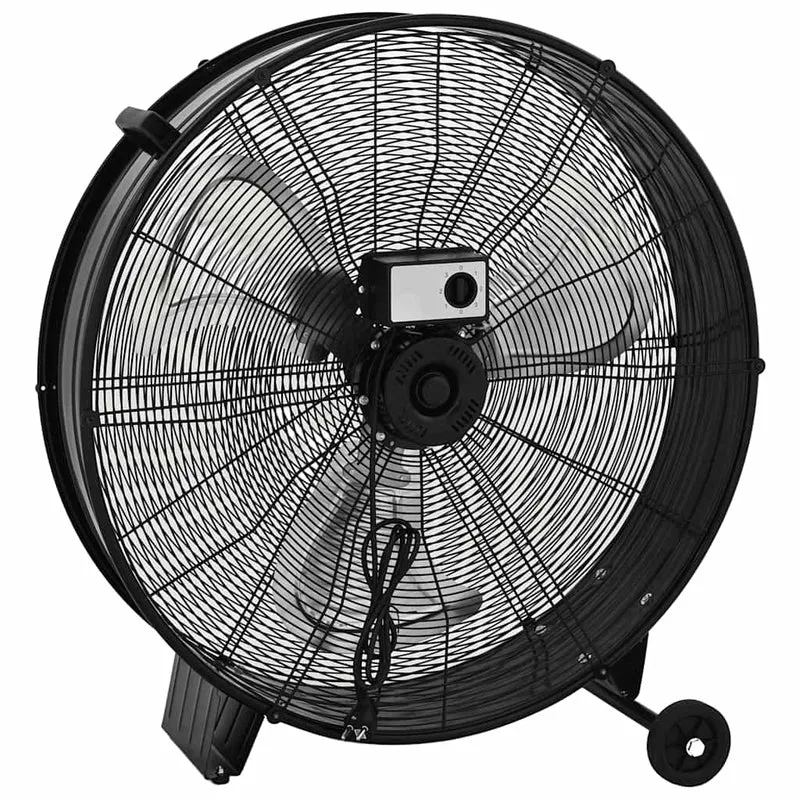 Trommelventilator Industriell 77 cm 187 W Standventilator Rollen 3 Stufen