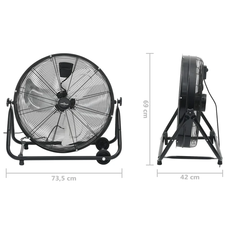 Trommelventilator 60 cm 172 W Industriell Standventilator Hallenventilator