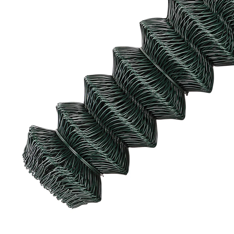 Maschendrahtzaun 125 cm Höhe 25 m Länge Grün Verzinkt 60x60 mm Gartenzaun