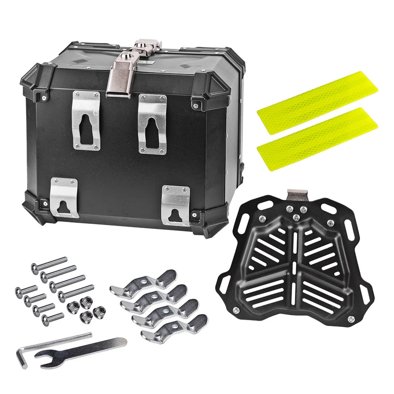 Motorradkoffer 45L Aluminium Topcase Helmkoffer Koffer