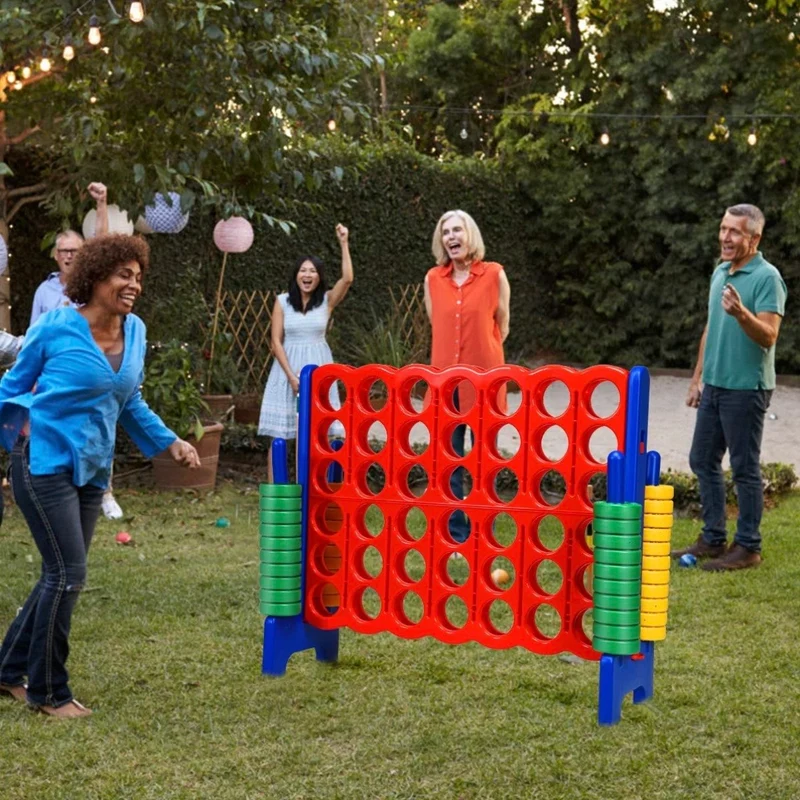 XXL Vier-Gewinnt Spiel Spielbrettsätze Outdoor Spielgeräte 120x42x104cm
