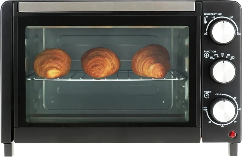 Backofen, 18 L, 800 W, Mestic MHO-120, Timer, kompakt, Camping, Mestic Mini Backofen 18L MHO-120 Umluft Camping Konvektionsofen Timer 800W 230°
