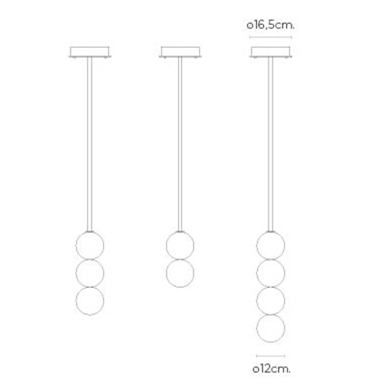 Zeitgenössische Multi-Ball Pendelleuchte