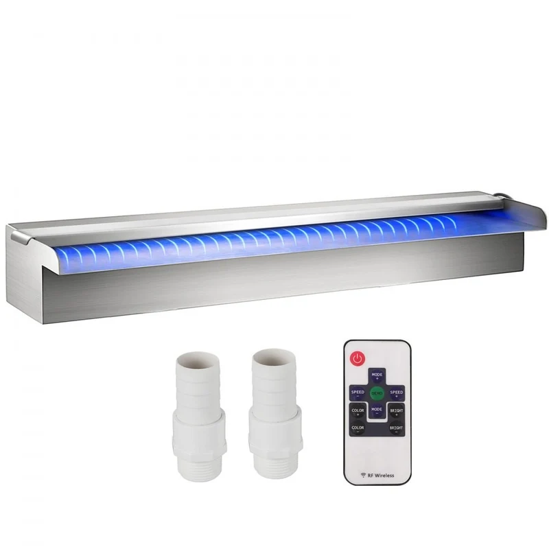 Schwalldusche Poolfontäne LED 60x11x8cm Poolbrunnen Wasserfontäne Garten