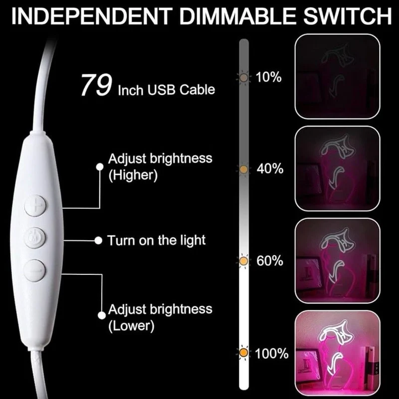 LED Neon Schild Sexy Lady Silhouette Wanddeko Leuchtreklame Bar