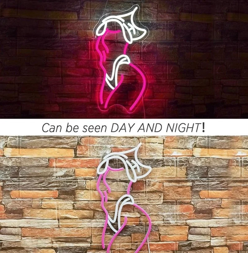 LED Neon Schild Sexy Lady Silhouette Wanddeko Leuchtreklame Bar