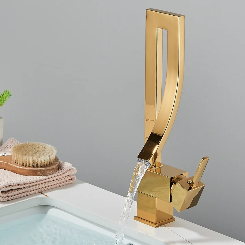 Waschtischarmatur Wasserfall Wasserhahn Bad Waschbecken Mischbatterie