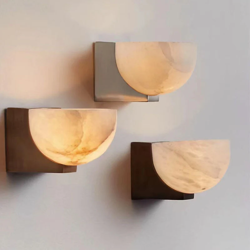 Künstlerische Marmorwandlampe