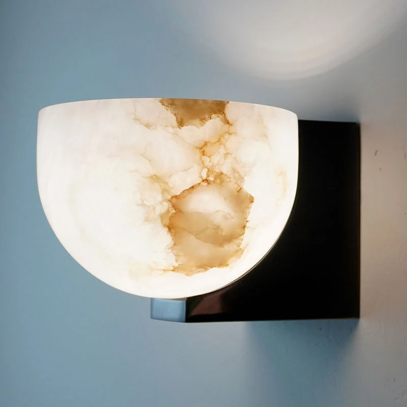 Künstlerische Marmorwandlampe