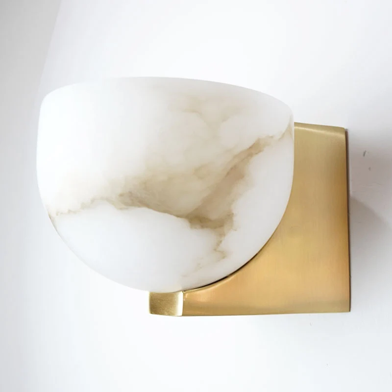 Künstlerische Marmorwandlampe