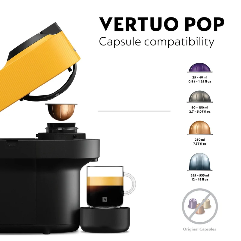 DeLonghi Nespresso Vertuo Pop Kaffeemaschine - Yellow | ENV90.Y