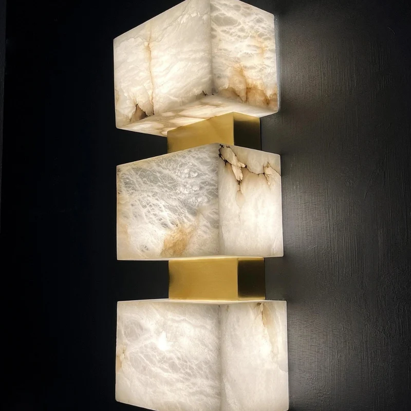 Künstlerische Alabaster Wandleuchte