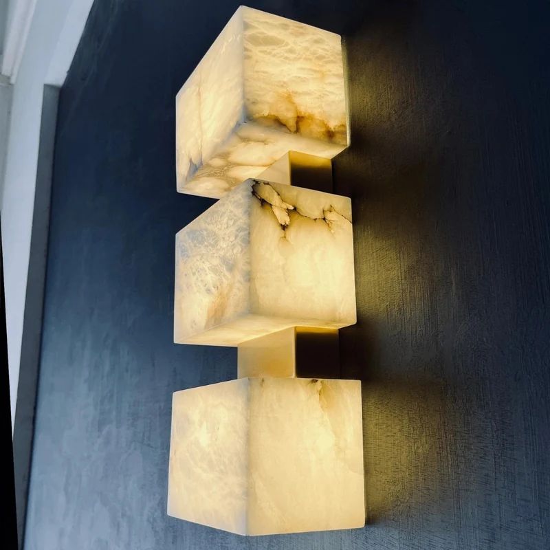 Künstlerische Alabaster Wandleuchte