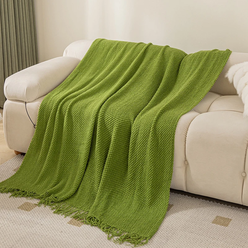 Gemütliche gestrickte Decke