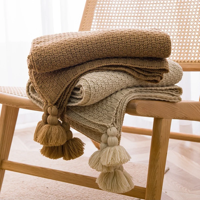 Gemütliche Strickdecke
