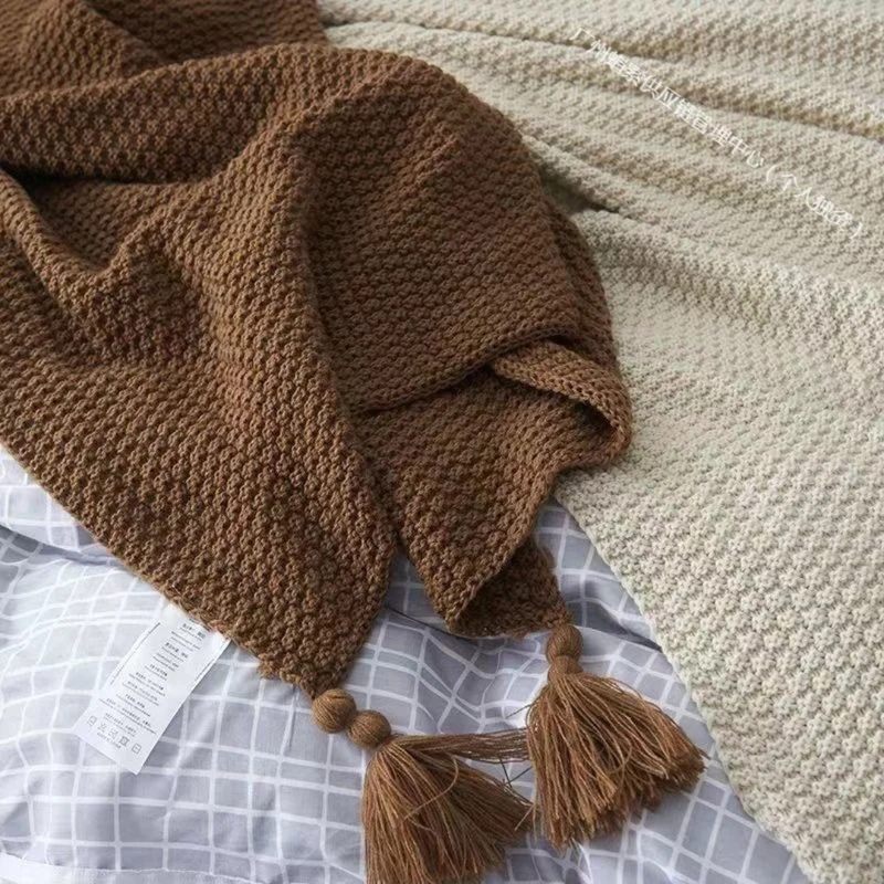 Gemütliche Strickdecke